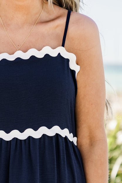 Vestido de Sentimientos Mixtos, Marino
