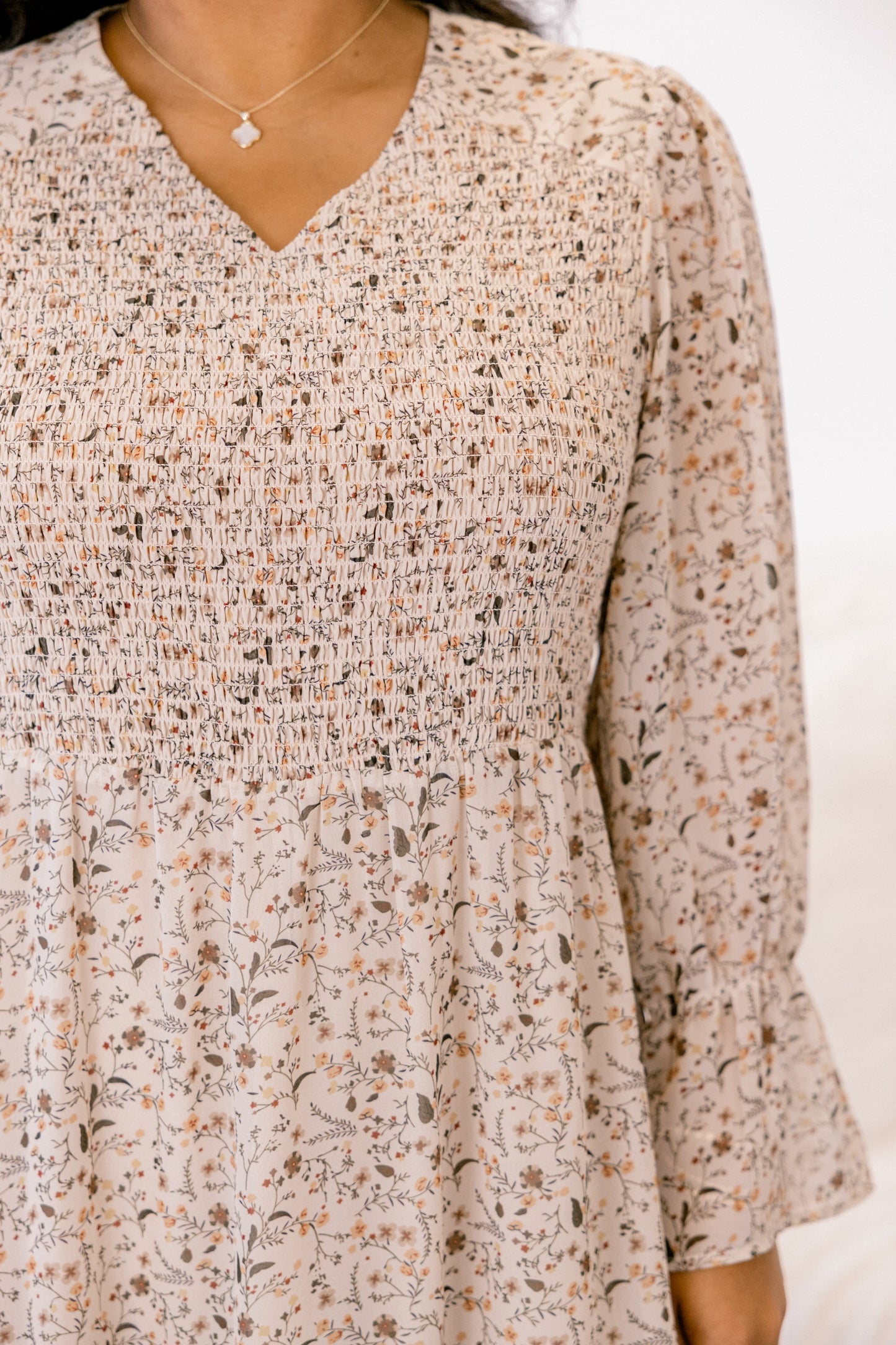Vestido Montana Mornings, Floral Marfil