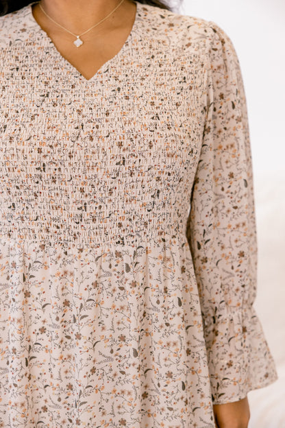 Vestido Montana Mornings, Floral Marfil