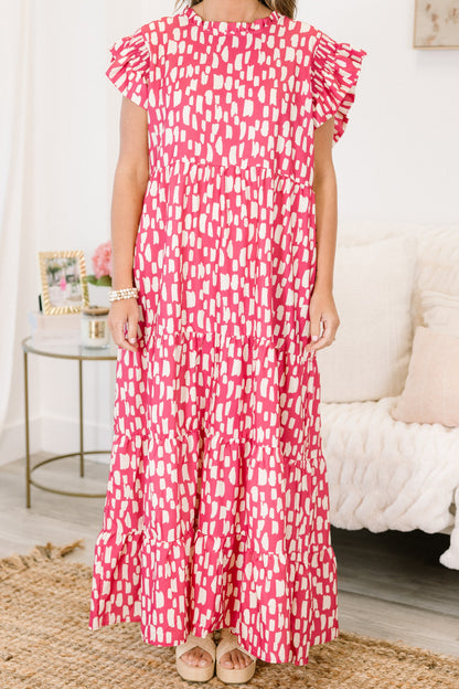 Vestido Maxi Meadows Musgo, Rosa Fucsia