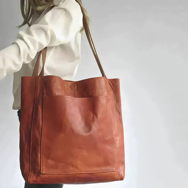 Charlotte | Bolsa de Mano de Cuero Vintage Auténtico