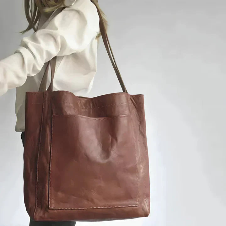 Charlotte | Bolsa de Mano de Cuero Vintage Auténtico