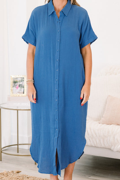 Vestido Maxi Nota Para Mí, Marino