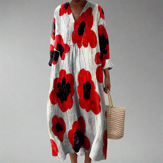 Éléonore | Vestido Floral Gráfico