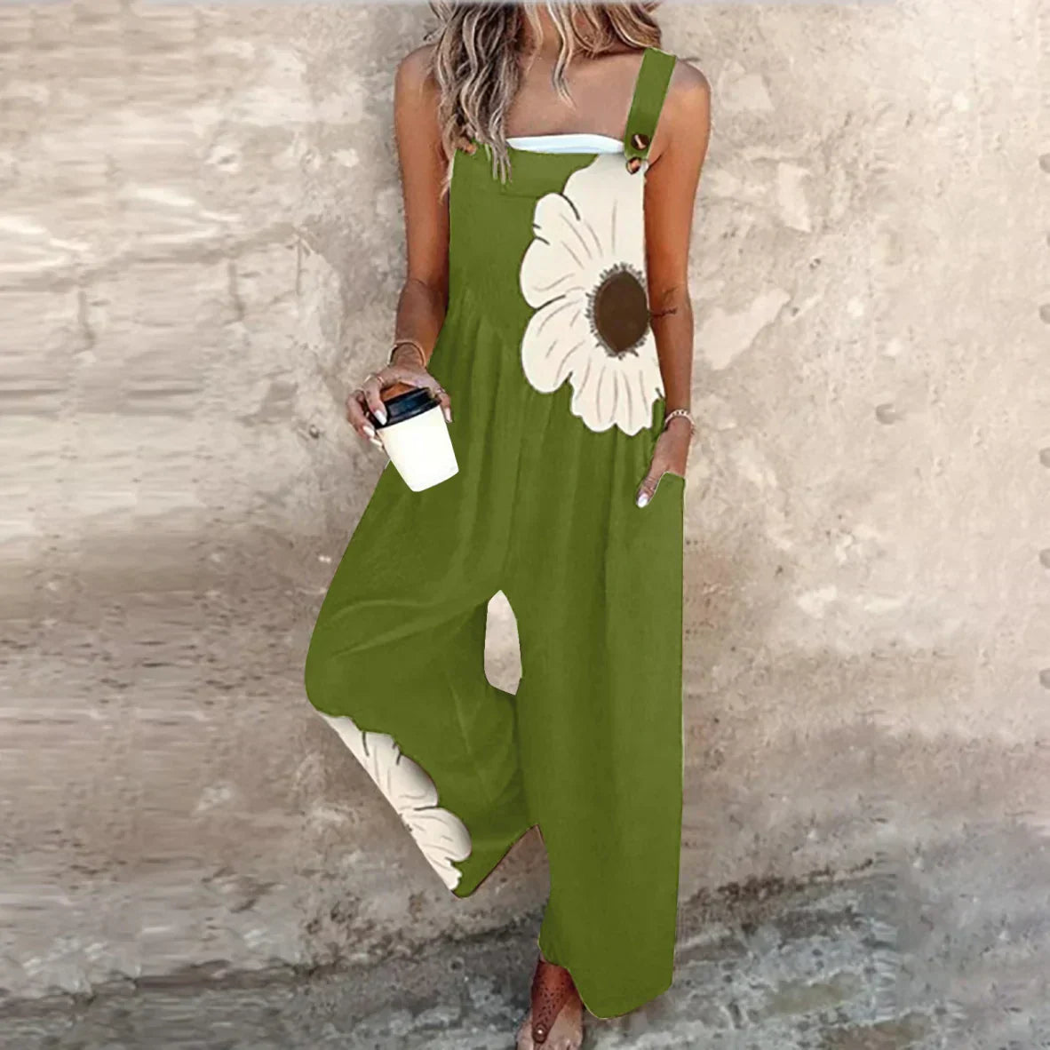 Cómoda Pantalón de Tirantes Impreso