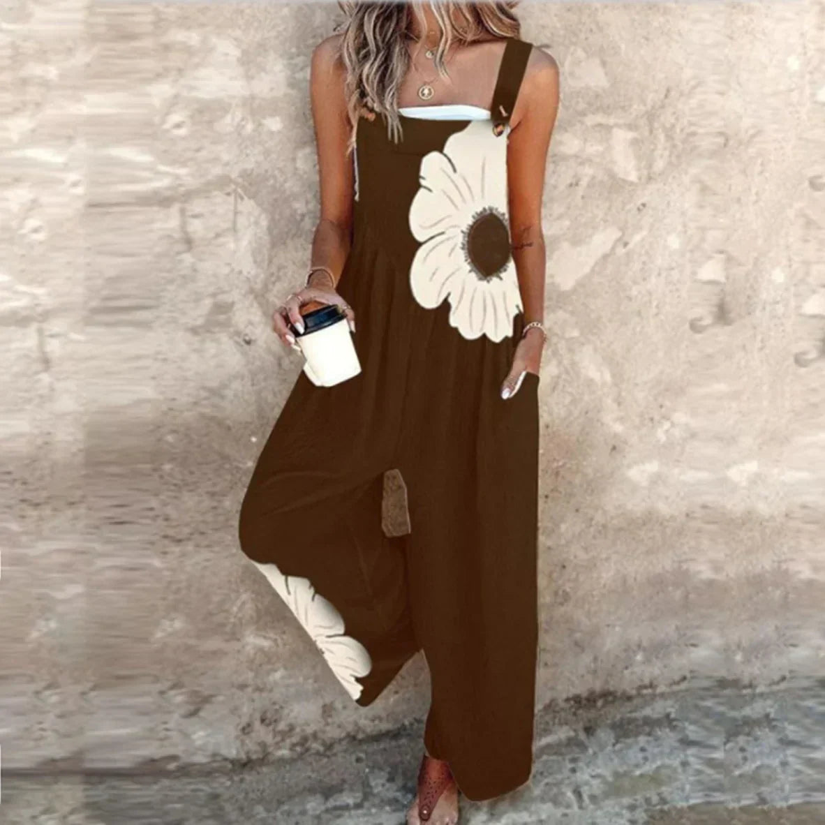 Cómoda Pantalón de Tirantes Impreso