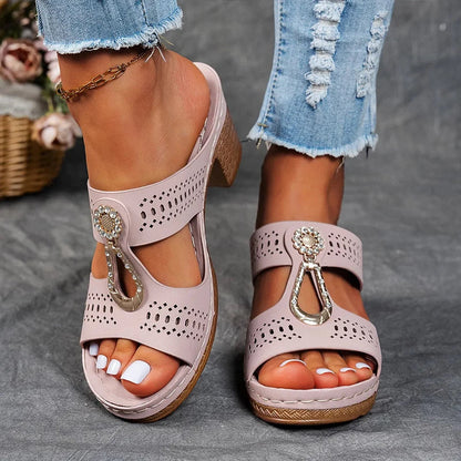 Évelyne | Sandalias Ortopédicas con Tacones Abertos