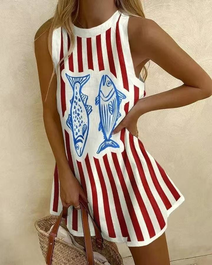 Marina | Vestido Rayado Divertido