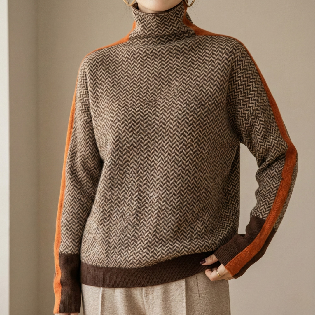 Bérénice | Suéter de Cuello Alto Gráfico
