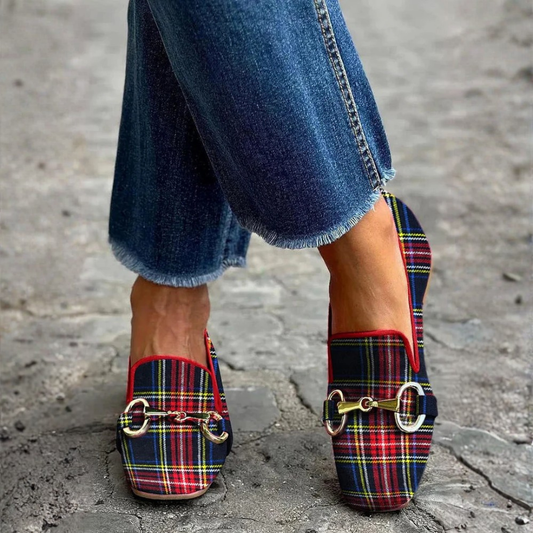 Élise | Mocasines Tartan