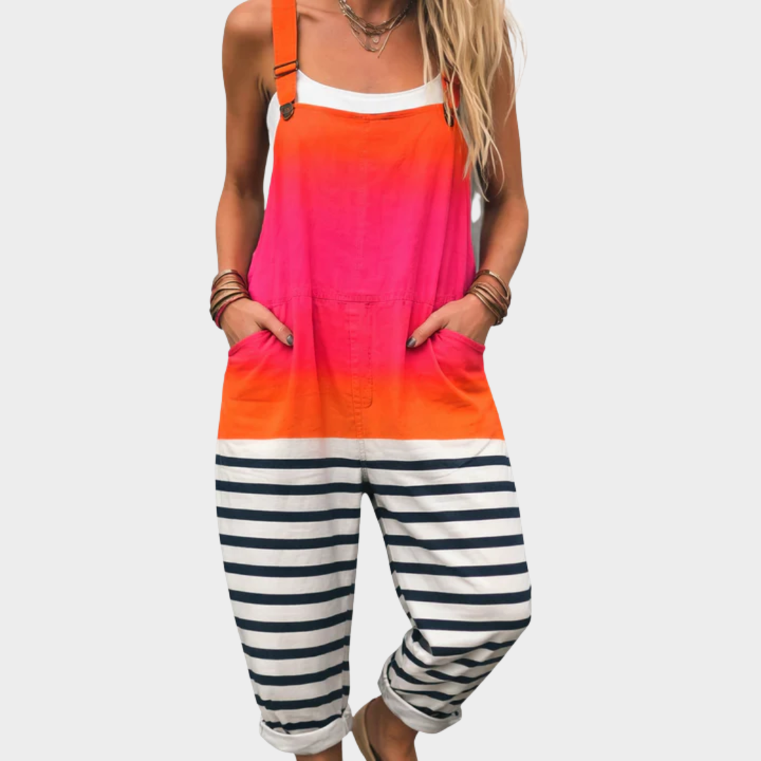 Pantalones de tirantes estampados cómodos