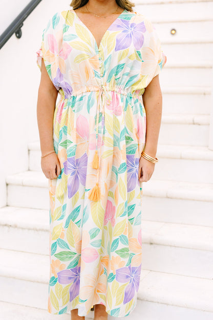 Vestido Susurro de Orquídea, Crema de Naranja