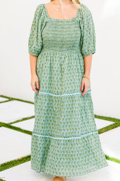 Vestido Fuera de Contacto, Verde