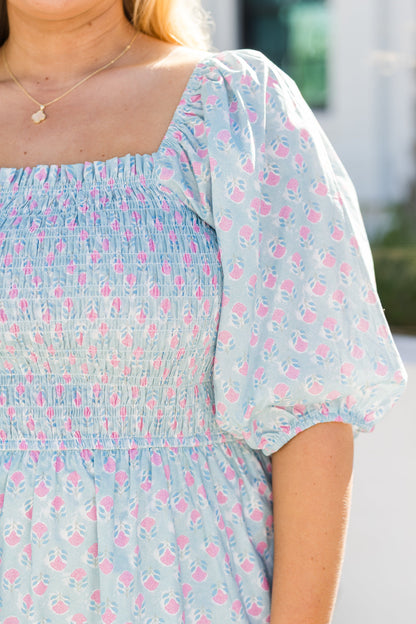 Vestido Fuera de Contacto, Azul Bebé