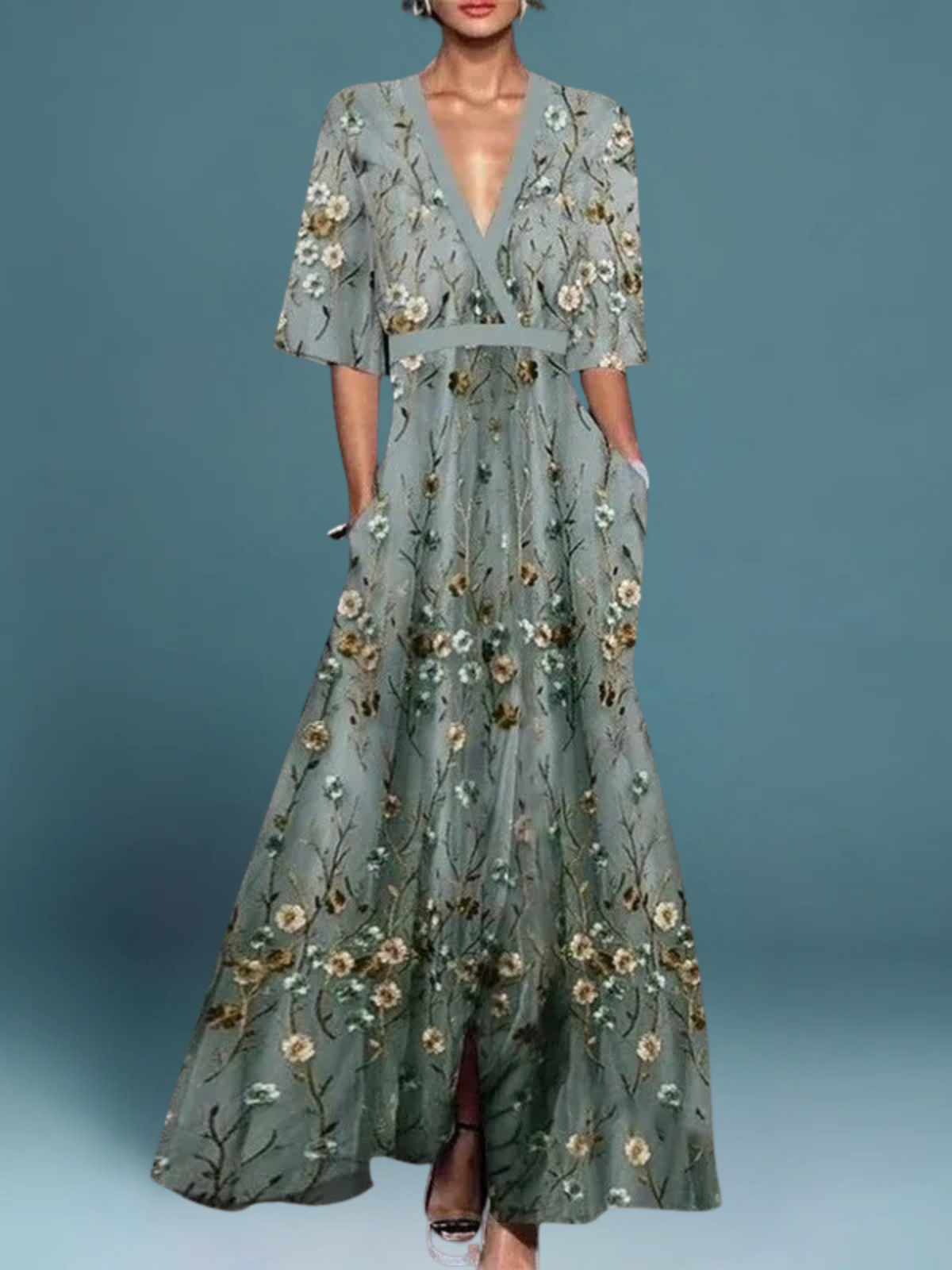 Roos™ - Vestido de Flores Clásico