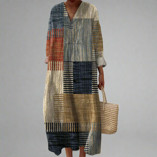 Aurore | Vestido Patchwork Gráfico