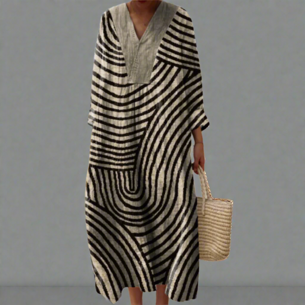 Solène | Vestido Largo Gráfico