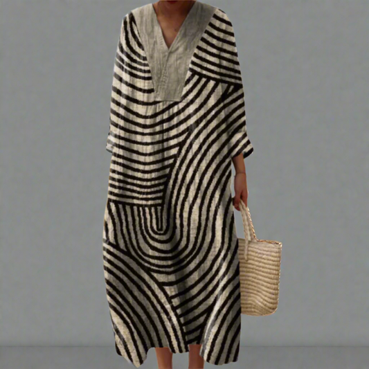 Solène | Vestido Largo Gráfico
