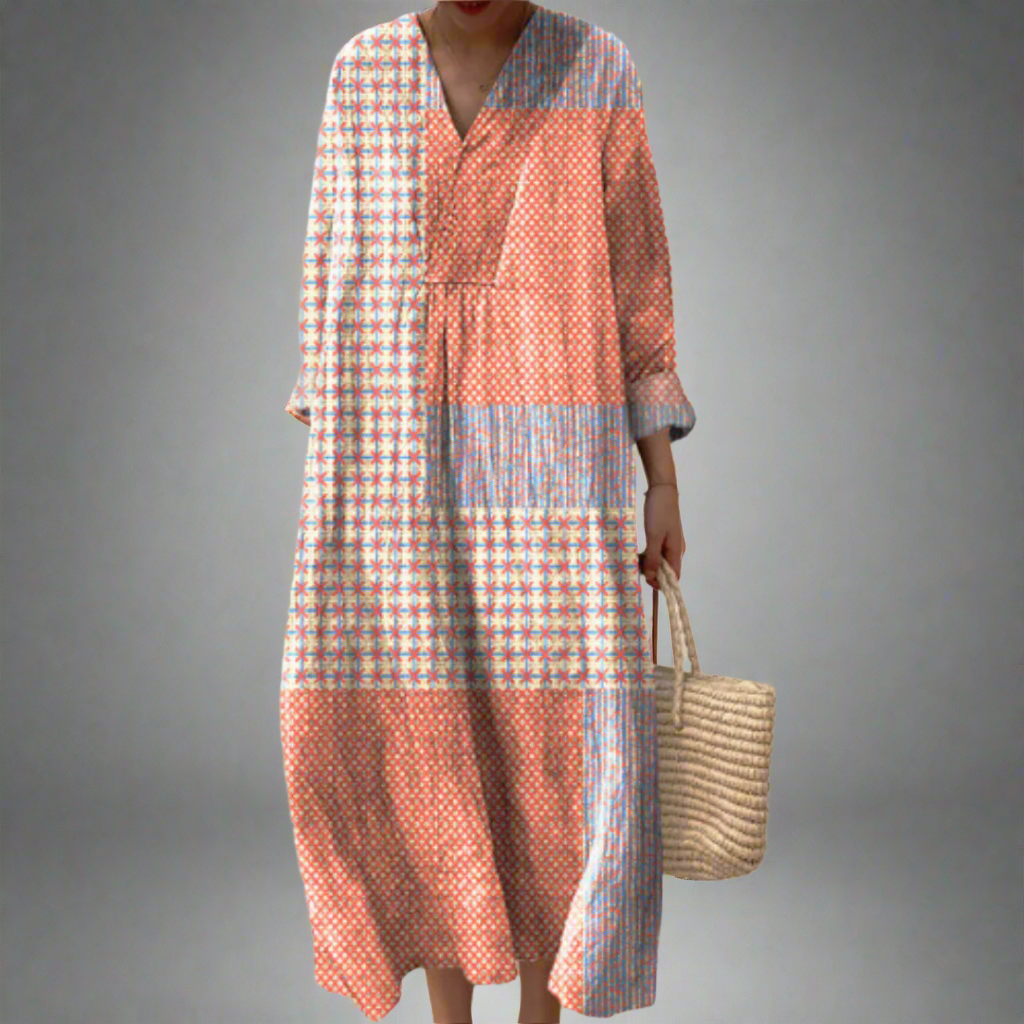Faustine | Vestido Gráfico Pastel