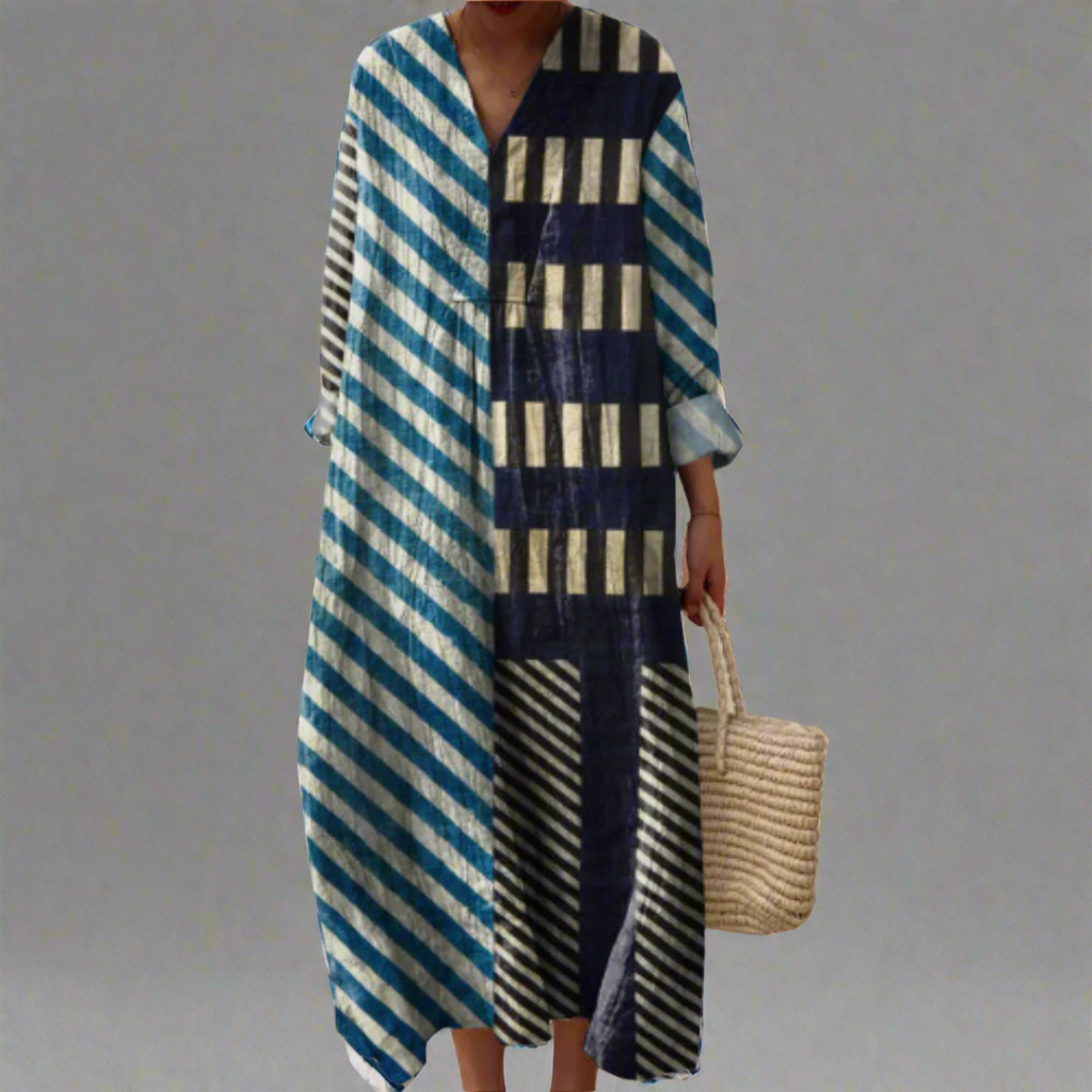 Ysaline | Vestido Gráfico Geométrico