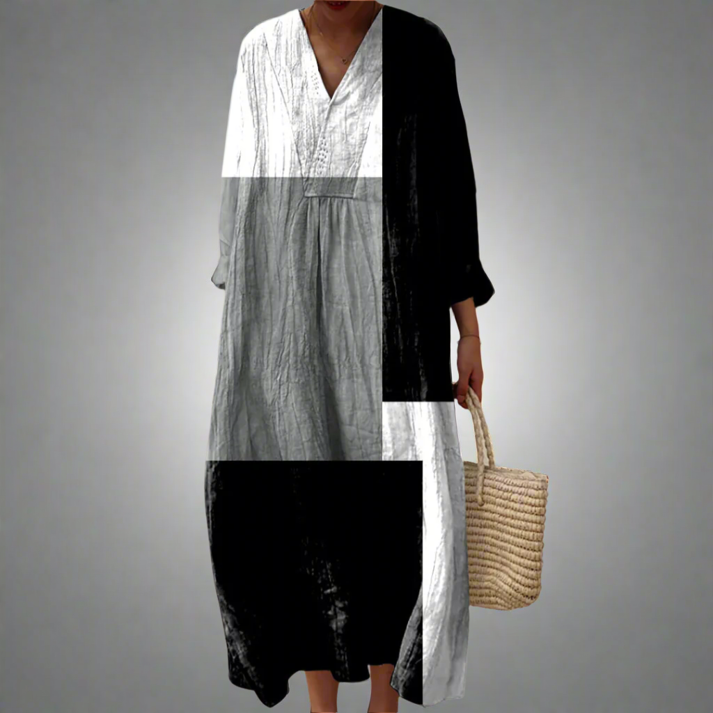 Séraphine | Vestido Gráfico Contrastado