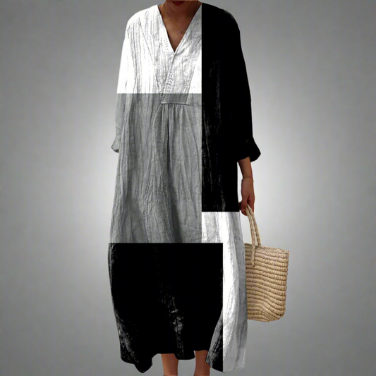 Séraphine | Vestido Gráfico Contrastado