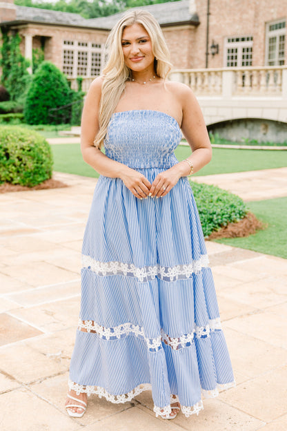 Vestido Perfecto, Rayas Azules