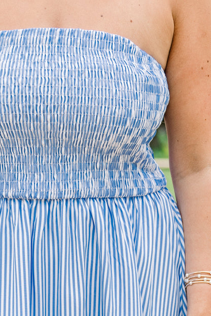 Vestido Perfecto, Rayas Azules
