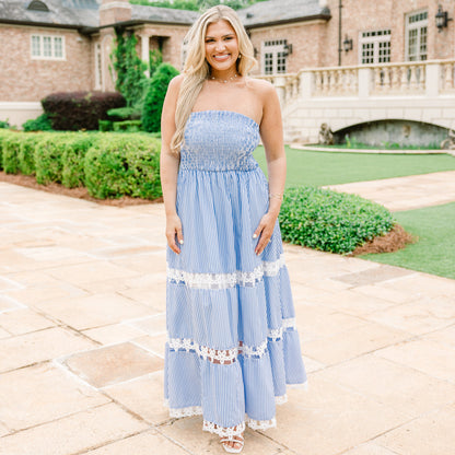 Vestido Perfecto, Rayas Azules