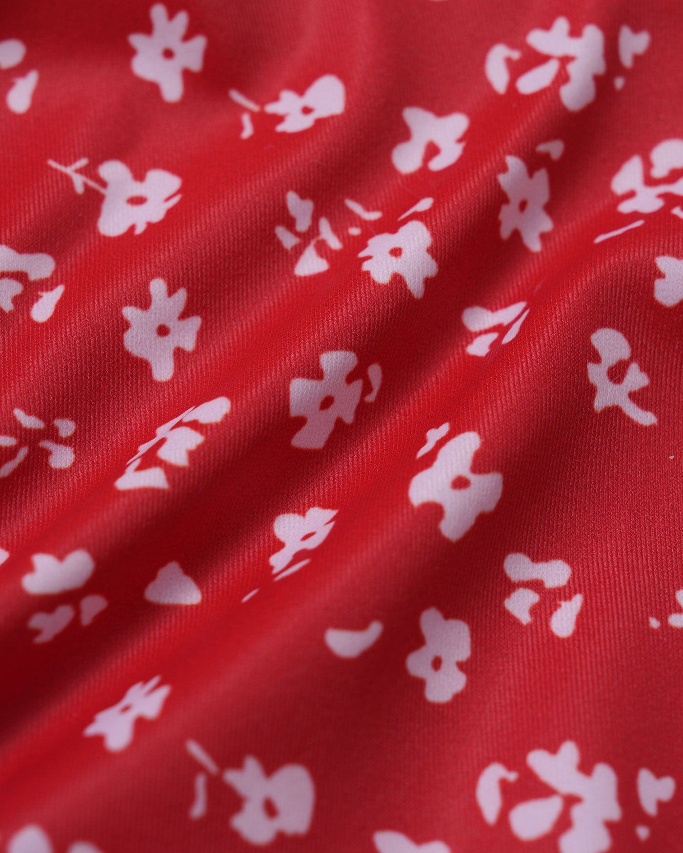 Conjunto de Bikini Triangular con Cordón Floral Rojo