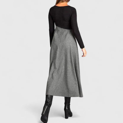 Madeleine | Vestido Maxi Bicolor Elegante