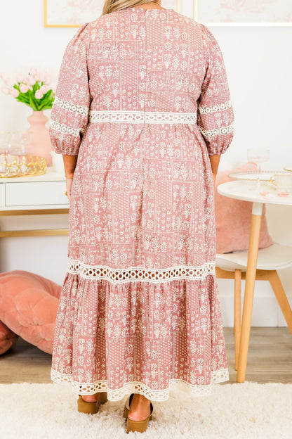 Vestido Radiant Blossoms, Rosa