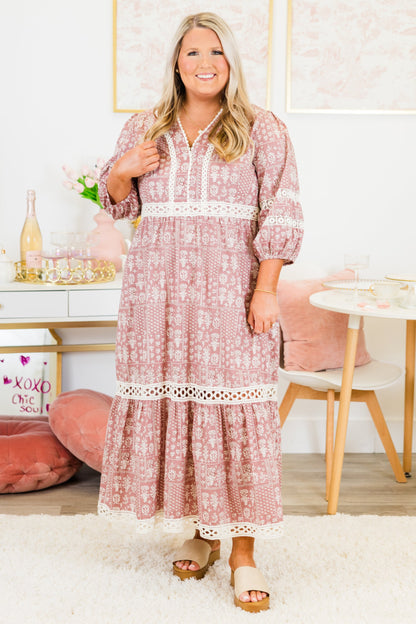 Vestido Radiant Blossoms, Rosa