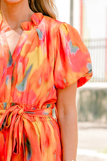 Vestido Tomador de Riesgos, Naranja