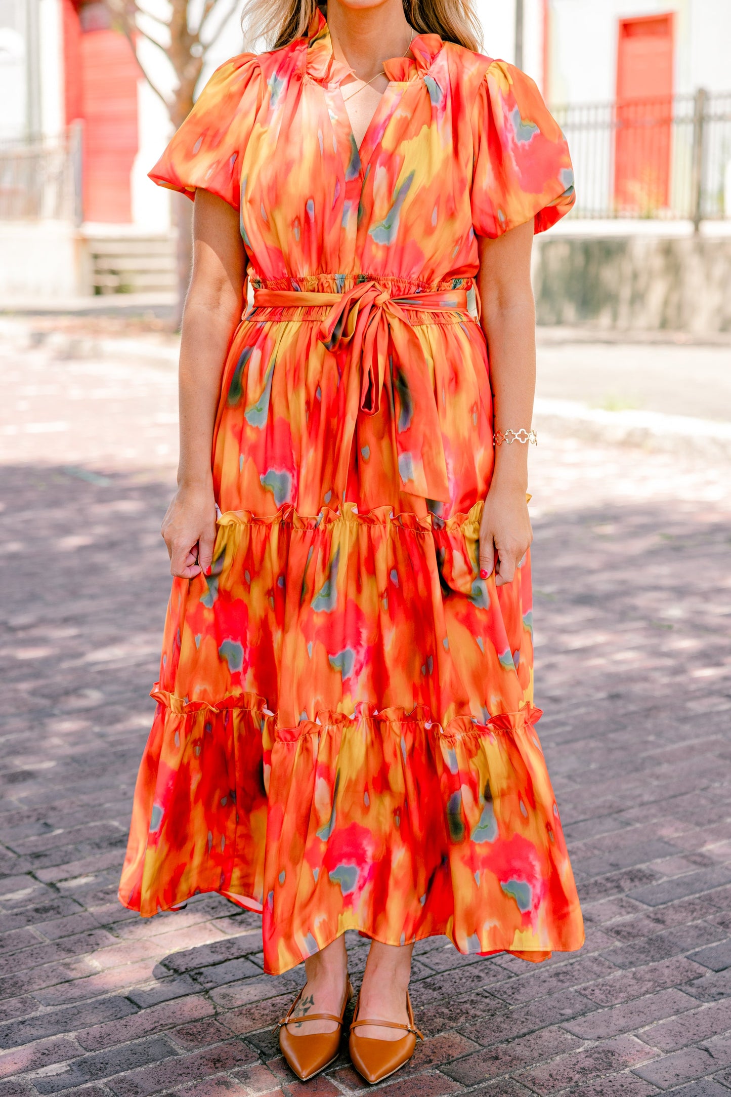 Vestido Tomador de Riesgos, Naranja