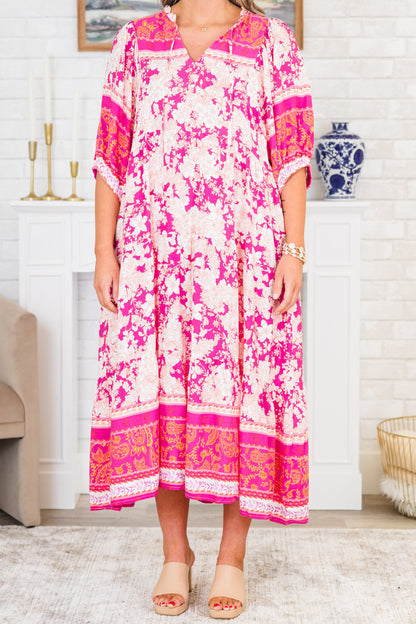 Vestido Cielos de Agua de Rosa, Rosa