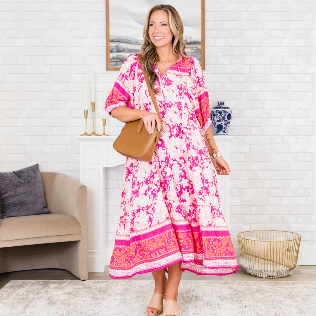 Vestido Cielos de Agua de Rosa, Rosa
