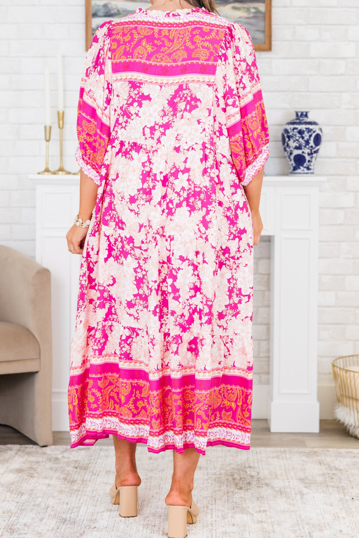 Vestido Cielos de Agua de Rosa, Rosa