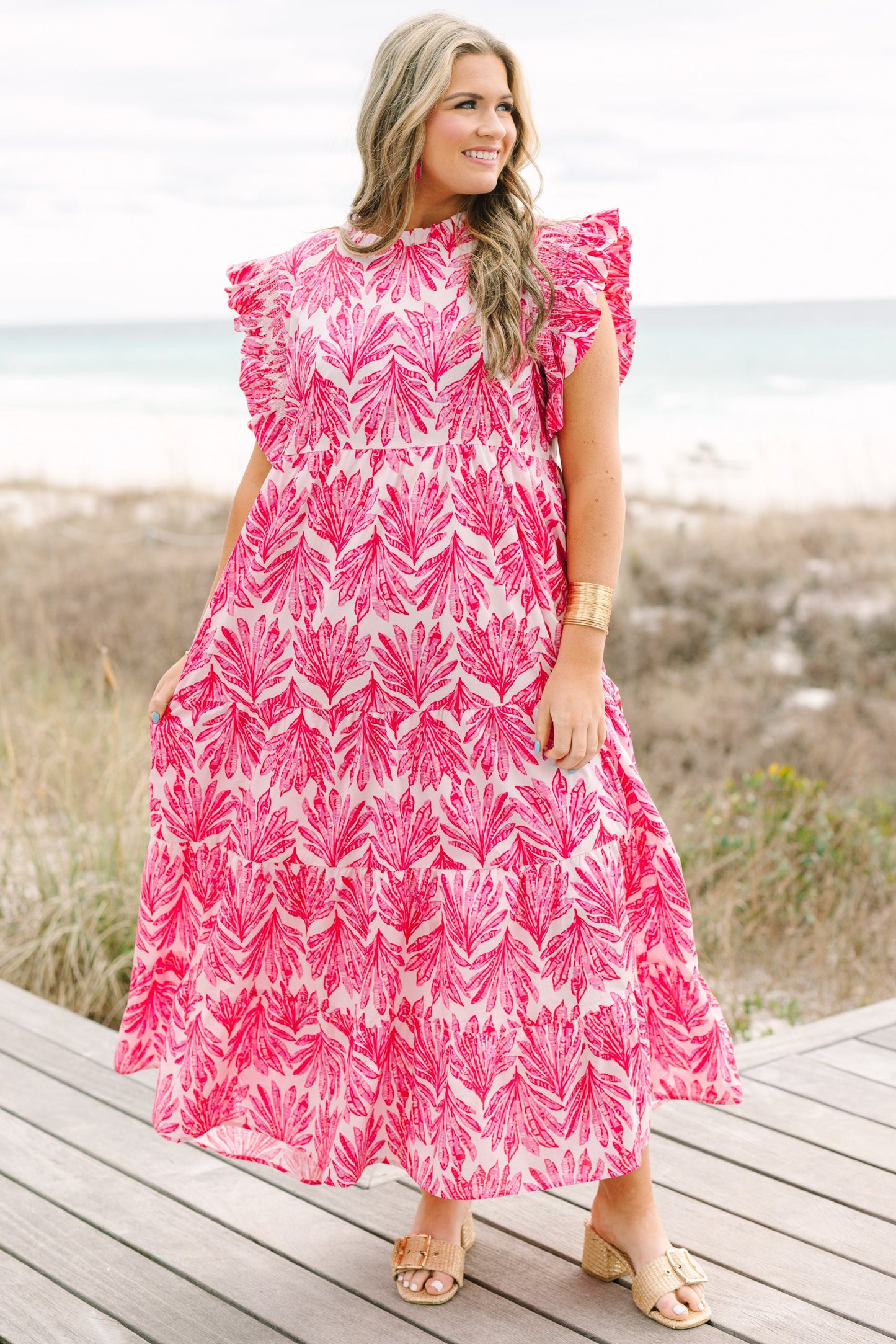 Vestido Corriendo a Través de los Prados, Fucsia