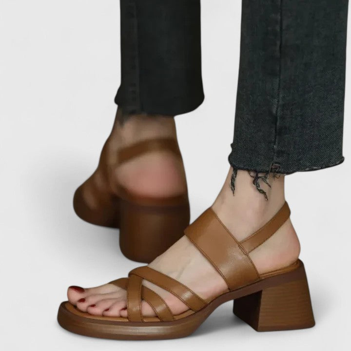 Celeste | Sandalias Ortopédicas con Tacón