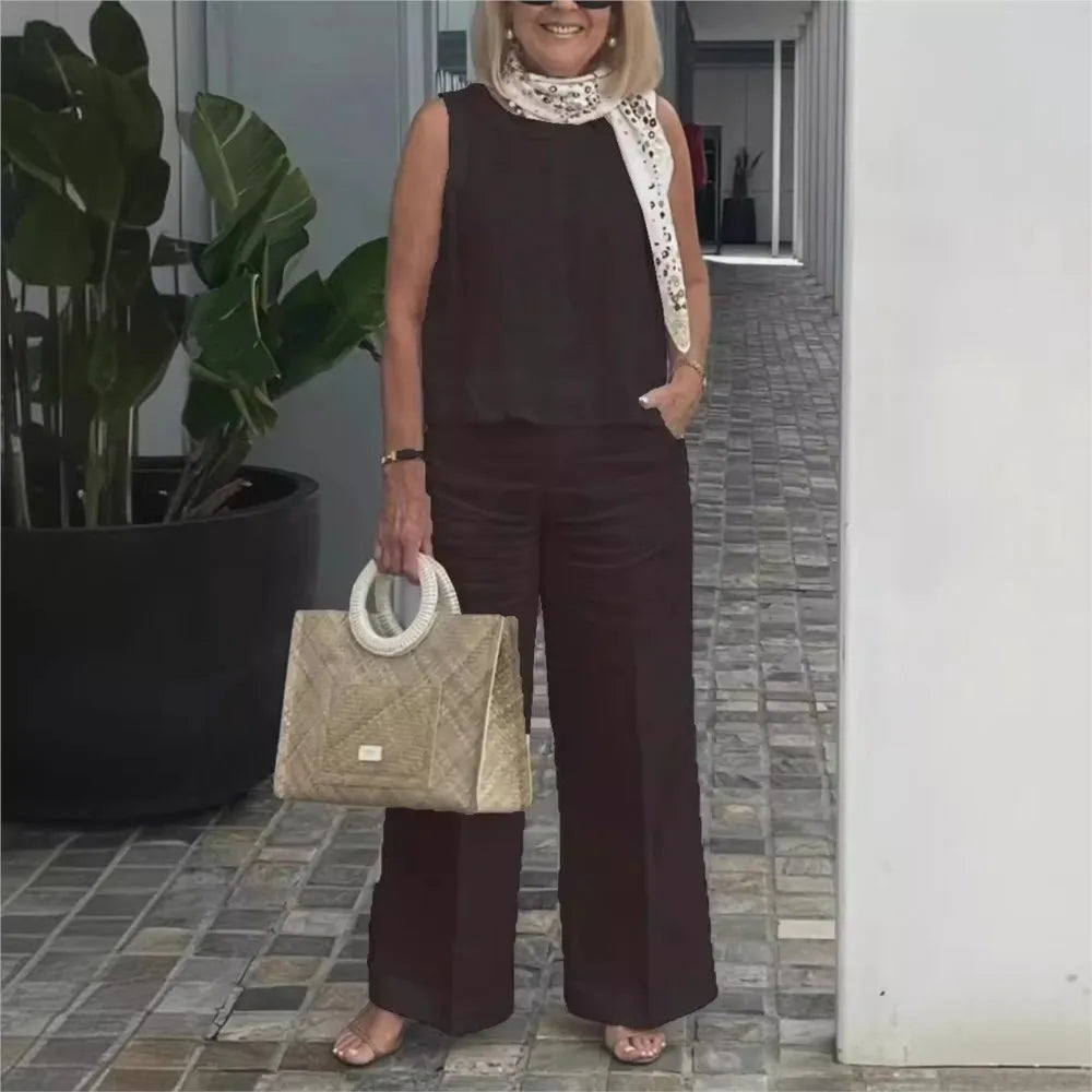 Conjunto Dos Piezas de Lino (Playera + Pantalón) | BRIO™