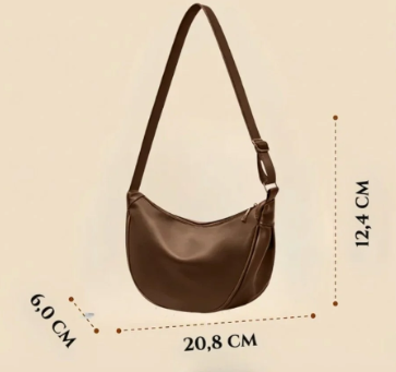 Léa | Bolso Bandolera Media Luna Minimalista