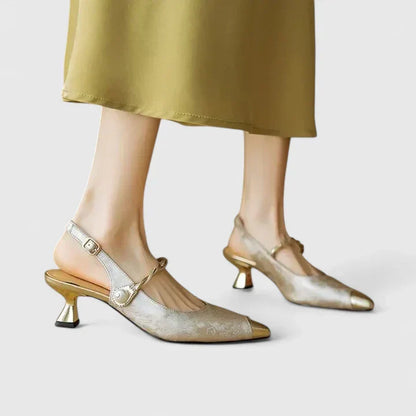 Aurélia | Mocasines Slingback Elegancia Dorada