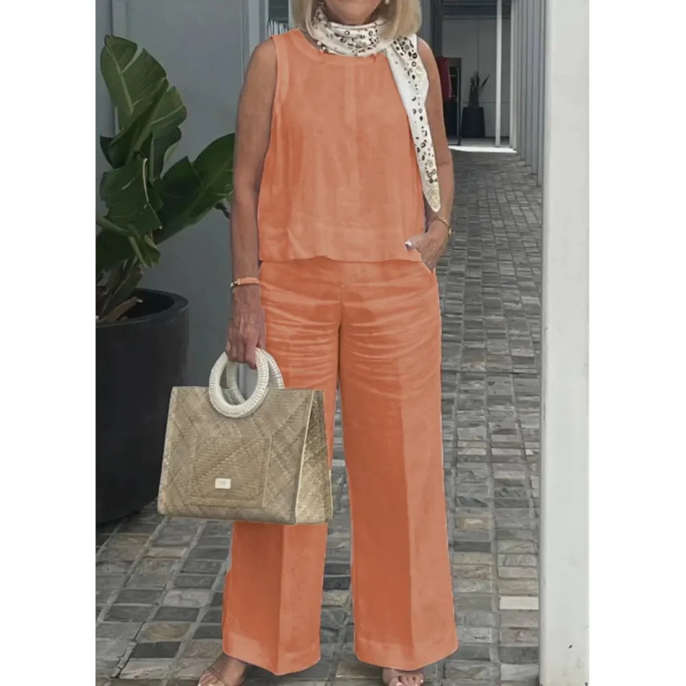 Conjunto Dos Piezas de Lino (Playera + Pantalón) | BRIO™