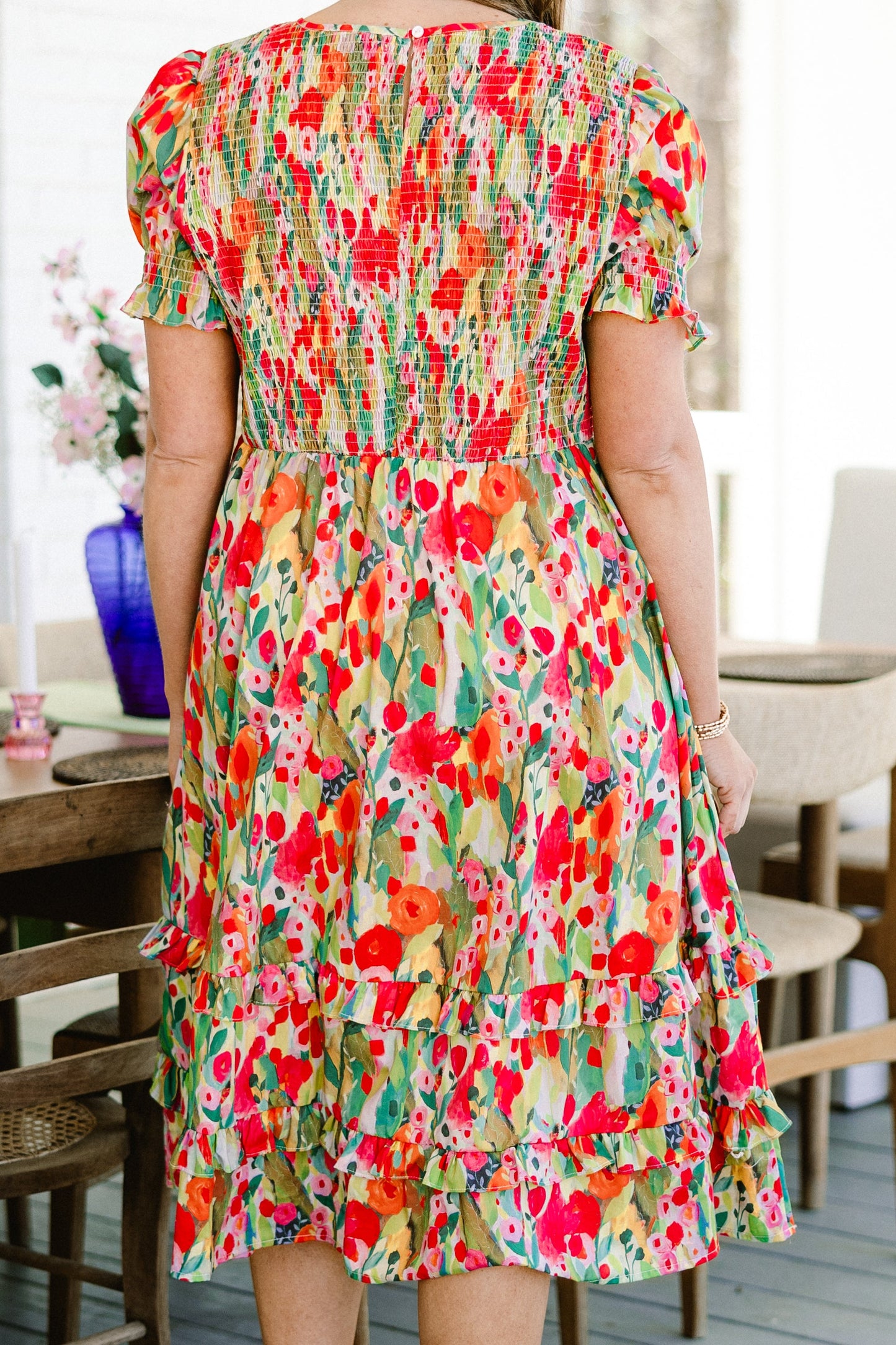 Vestido Maxi Camino del Jardín Secreto, Naranja