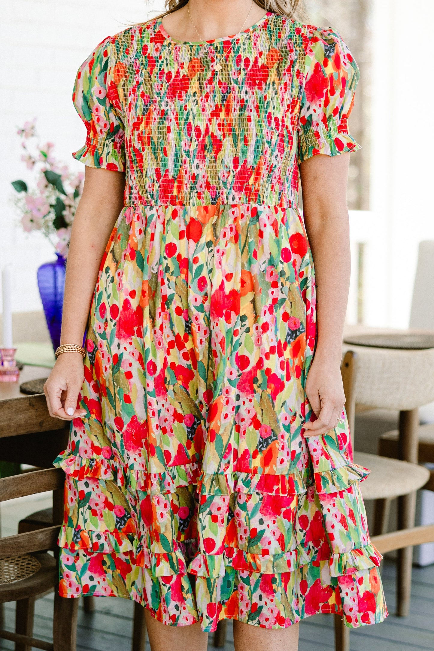 Vestido Maxi Camino del Jardín Secreto, Naranja