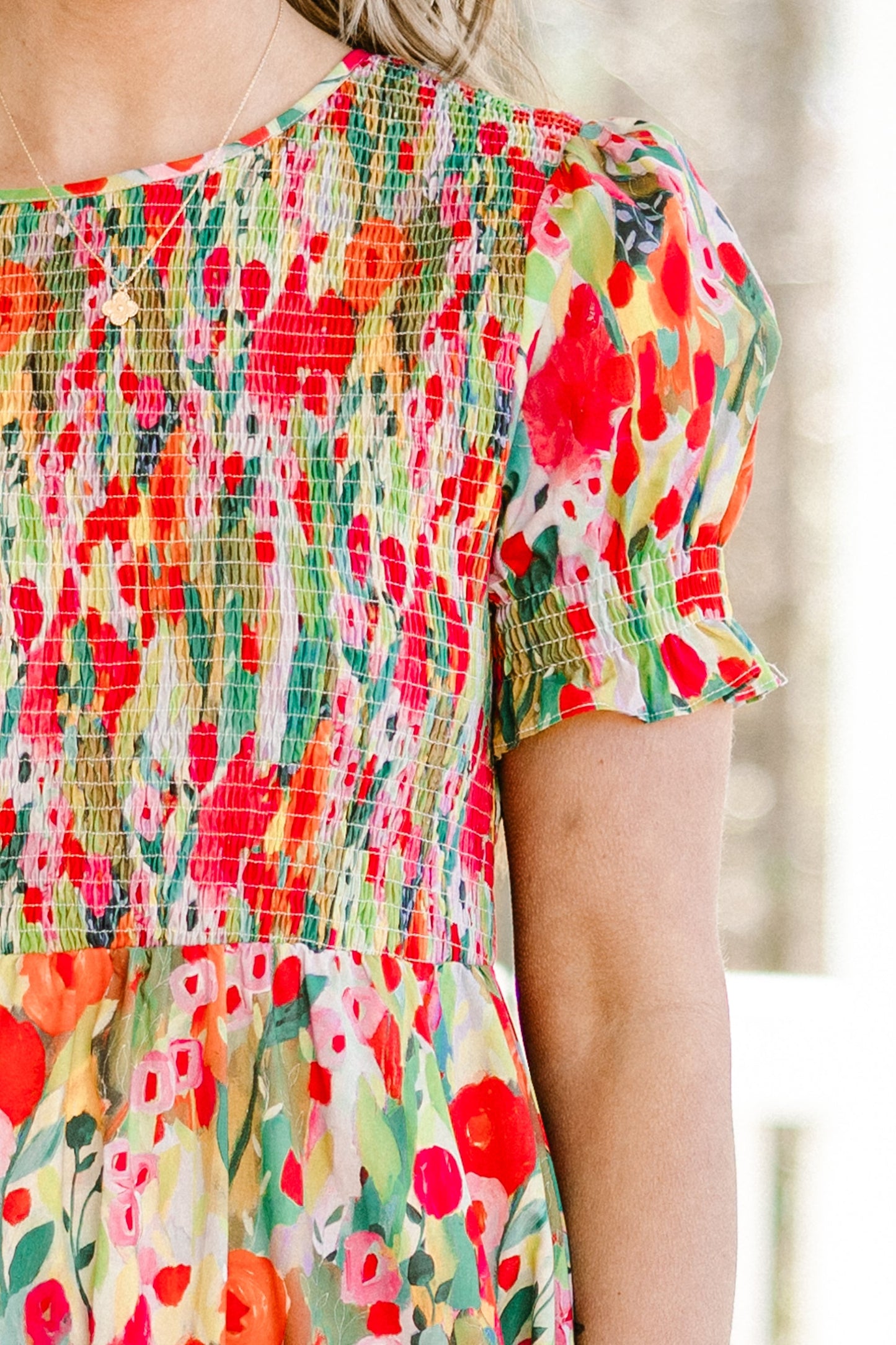 Vestido Maxi Camino del Jardín Secreto, Naranja