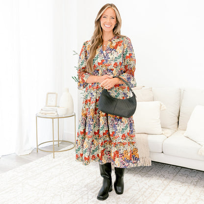 Vestido Ver La Verdad, Floral Negro