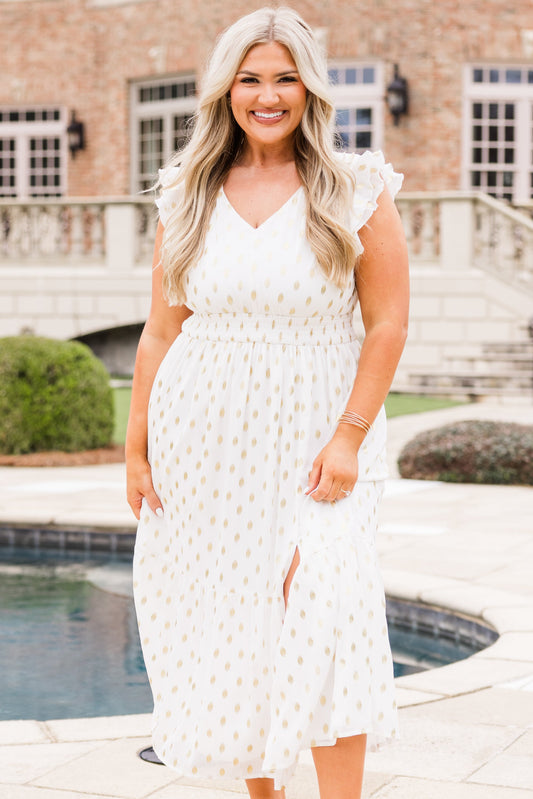Vestido Maxi Brillante, Blanco