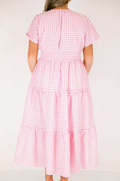 Vestido de Intenciones Simples, Cuadros Rosados